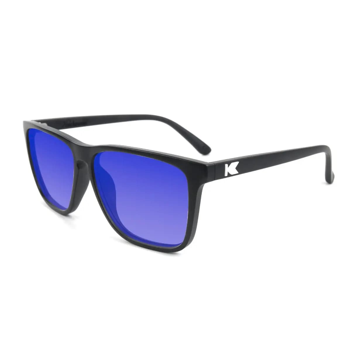 Knockaround Matte Black Fast Lanes Rx [Matte black frames, White K logos, Single vision or progressive]