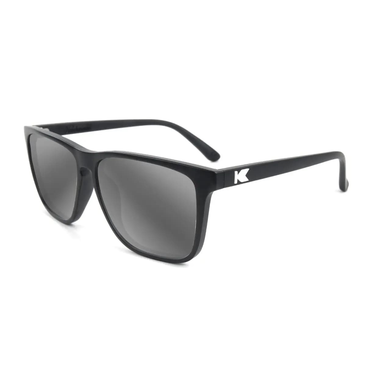Knockaround Matte Black Fast Lanes Rx [Matte black frames, White K logos, Single vision or progressive]
