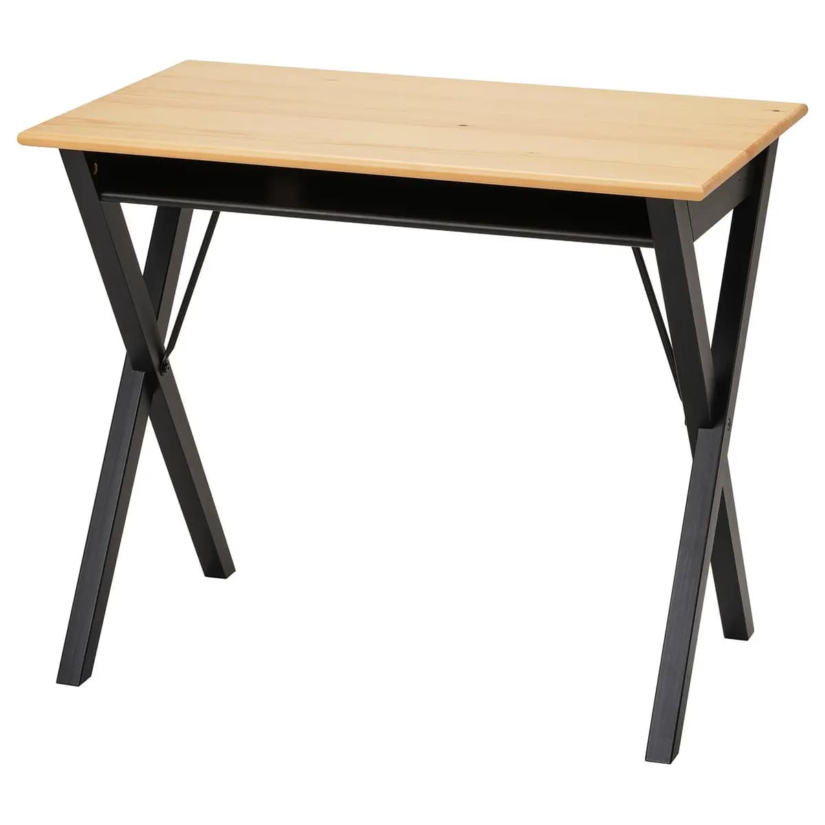 IKEA BOLLPOJKE Desk, pine/black [Width 35 3/8 ", Depth 21 5/8 ", Height 29 1/2 "]