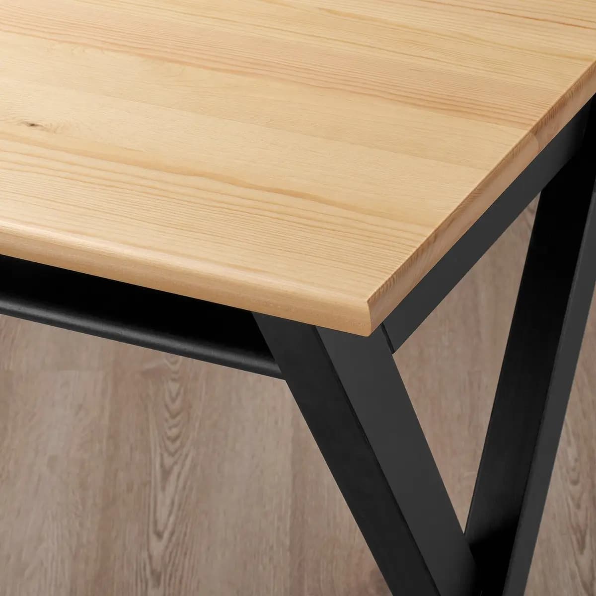 IKEA BOLLPOJKE Desk, pine/black [Width 35 3/8 ", Depth 21 5/8 ", Height 29 1/2 "]