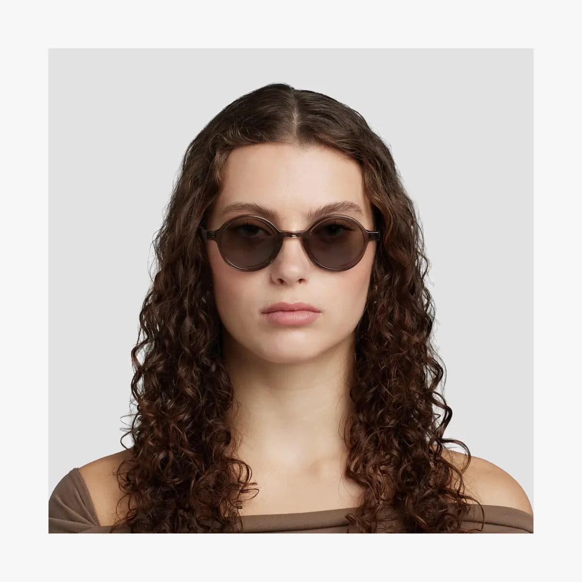 Monos Cairn Sunglasses Crystal Sencha / Grey Green Lens [Premium Mazzucchelli cellulose acetate frames, Small, Lens colour]