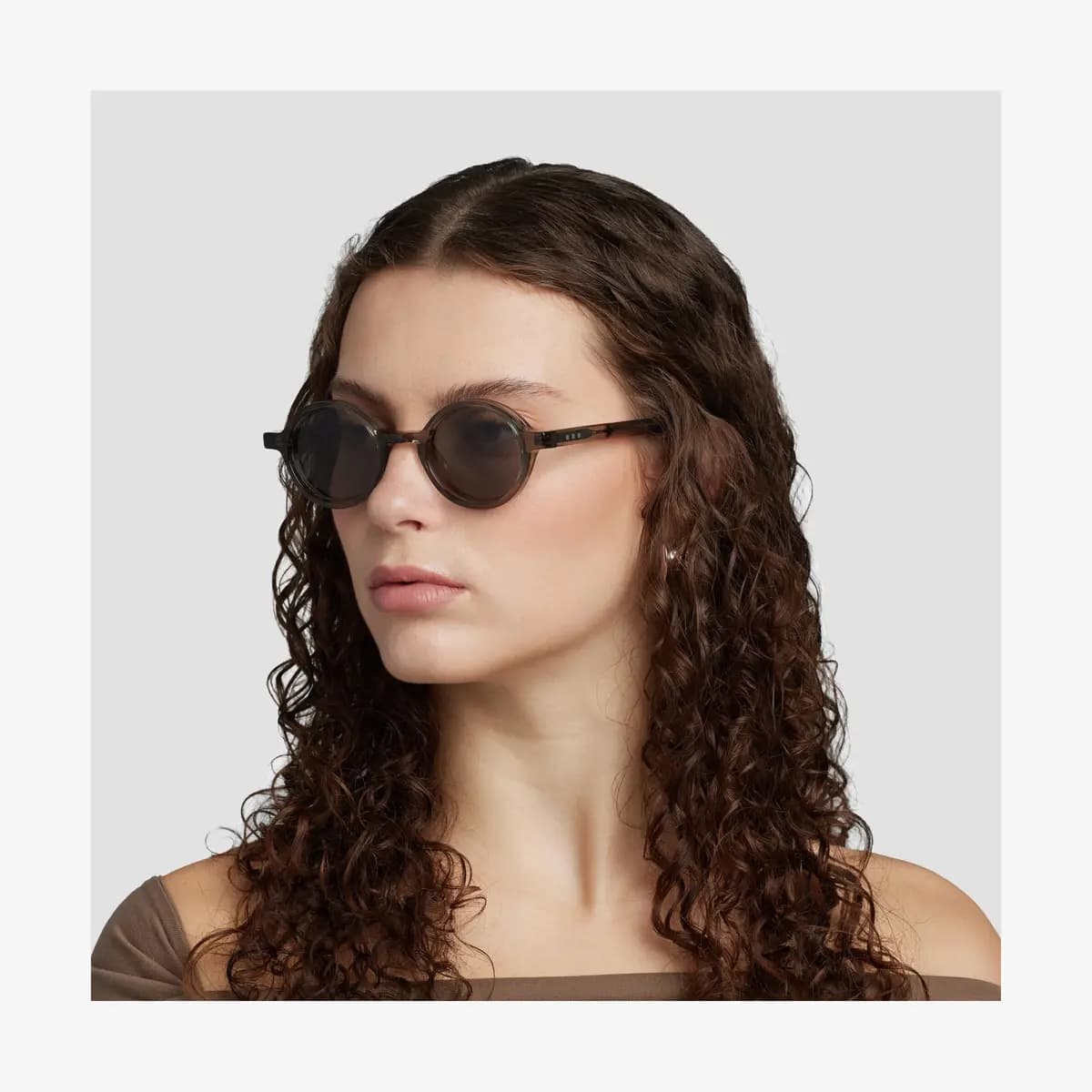 Monos Cairn Sunglasses Crystal Sencha / Grey Green Lens [Premium Mazzucchelli cellulose acetate frames, Small, Lens colour]