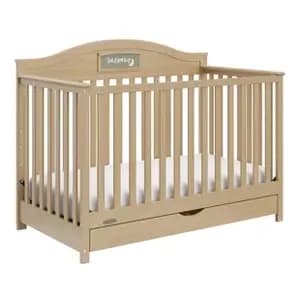 Graco Story Customizable 5-in-1 Convertible Crib with Drawer Driftwood [Dimensions (Overall) 42.2 inches (H) x 54.96 inches (W) x 29., Weight 53.57 pounds, Holds up to 50 pounds, M