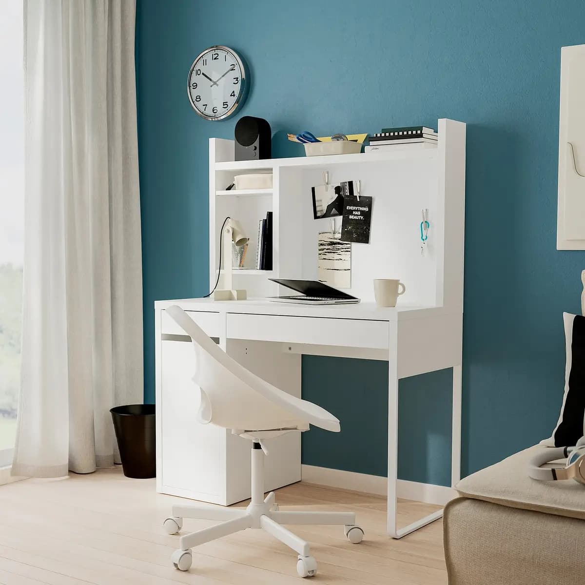 IKEA MICKE Desk, white [Width 41 3/8 ", Depth 19 5/8 ", Height 29 1/2 "]
