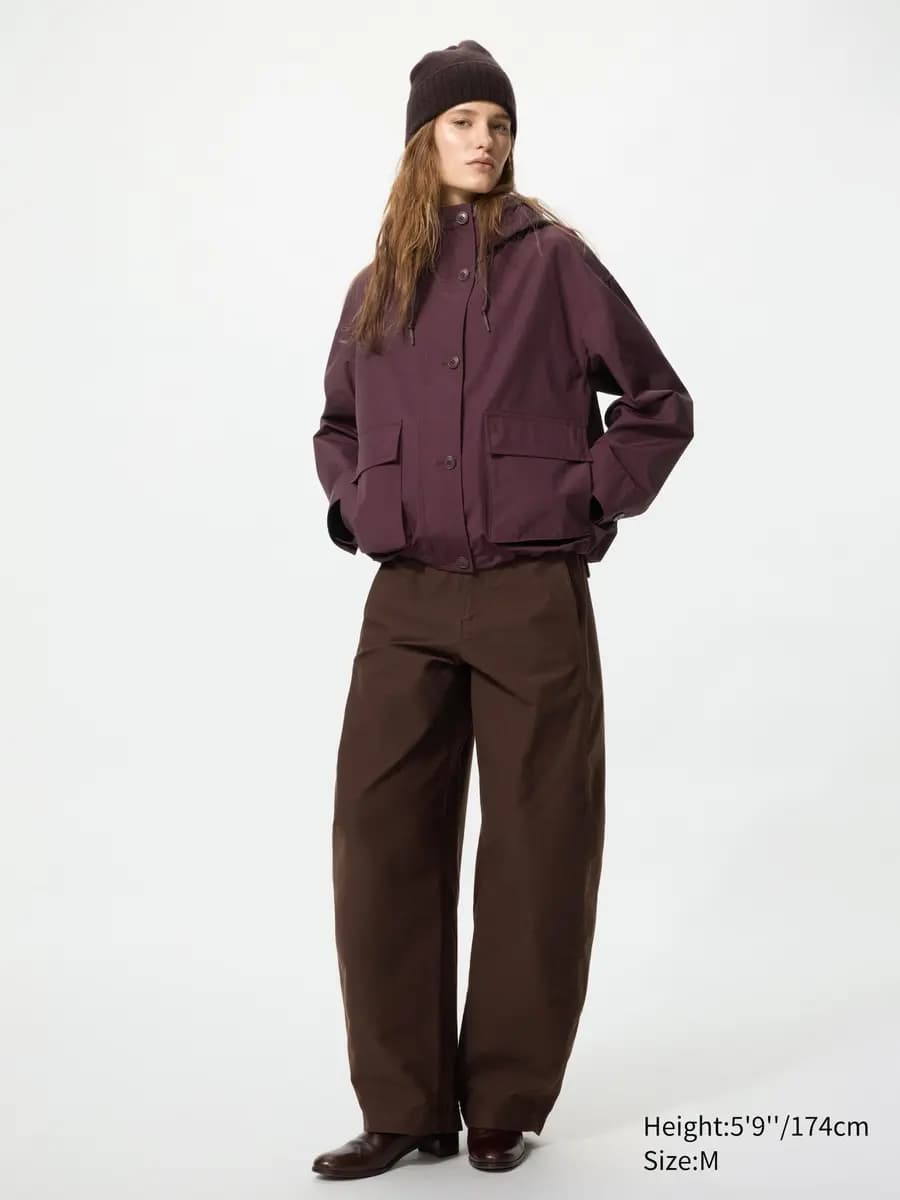 Uniqlo Cotton Blend Utility Parka Wine [Imported, Hand wash cold, Do not dry clean, Regular length.]