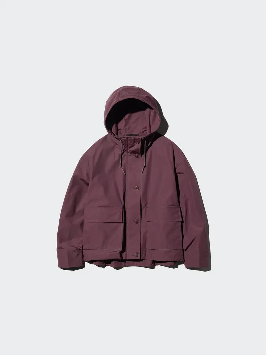 Uniqlo Cotton Blend Utility Parka Wine [Imported, Hand wash cold, Do not dry clean, Regular length.]