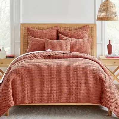 Levtex Home Mills Waffle Adobe Standard Sham - Levtex Home [100% Cotton, No Fill, Not Applicable]