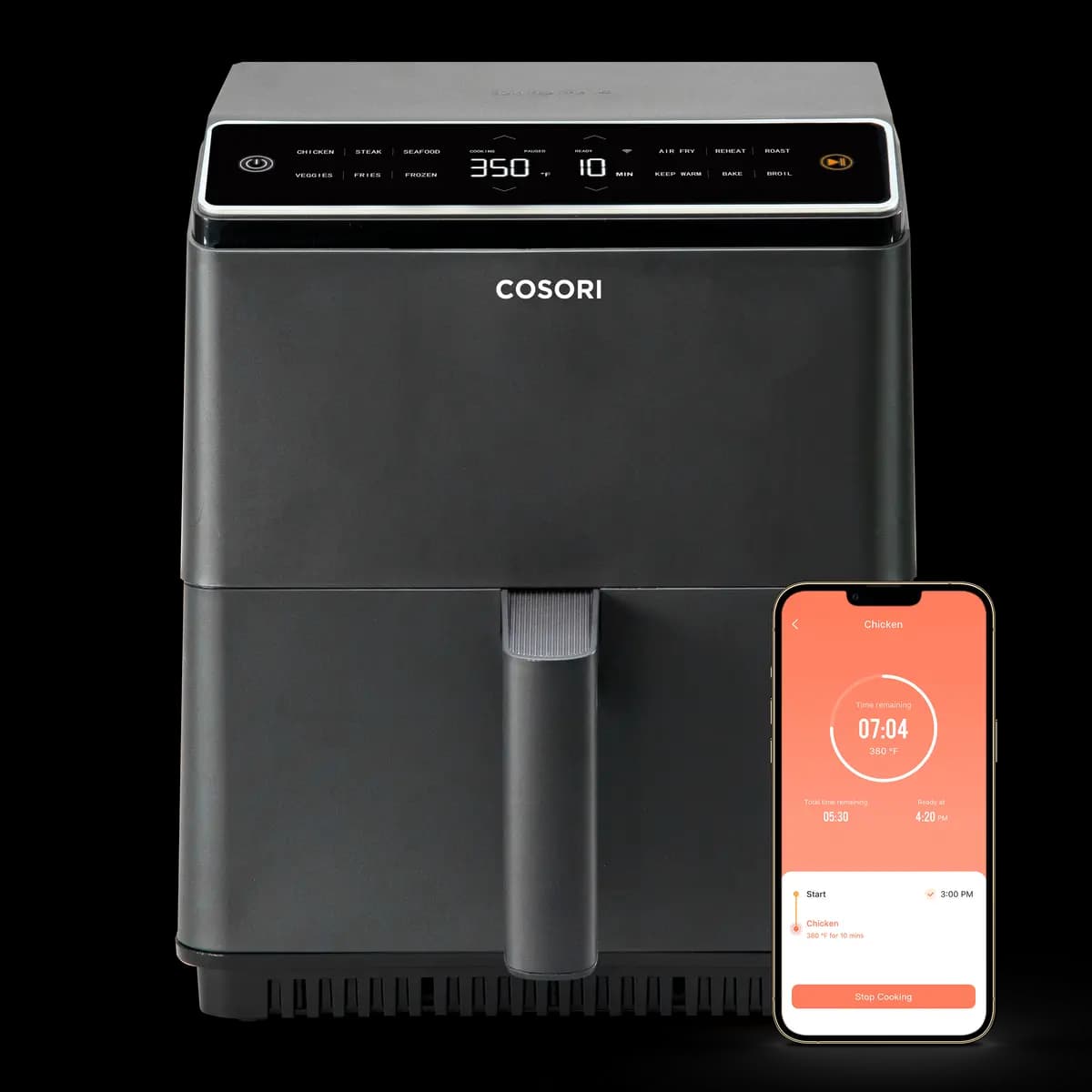 Cosori Dual Blaze 6.8-Quart Smart Air Fryer [11.7 x 12.9 x 13.8 in, 13.7 lb, 1750W]