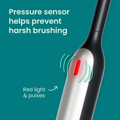 quip Rev Oscillating Rechargeable Electric Toothbrush with Timer Replaceable Head Multiple Modes and Travel Case - Black/Silver [3 Years and Up, Compact, Round, Nylon]