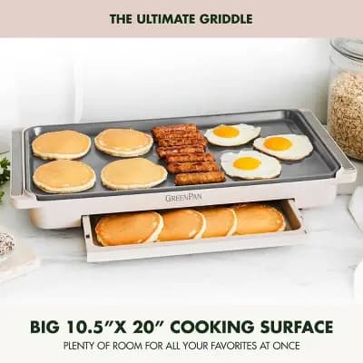 GreenPan Advanced Griddle with Warming Drawer [1500 Watts, 4.41 Pounds, Hand Wash]