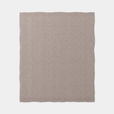 Threshold Everyday Knit Throw Blanket Brown - Thresholdâ„¢ [Heavyweight Fabric, 25.HIN.73516, Knitted]
