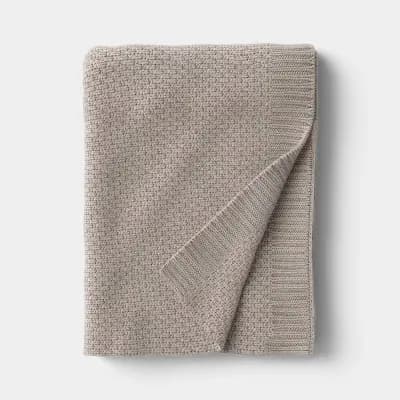Threshold Everyday Knit Throw Blanket Brown - Thresholdâ„¢ [Heavyweight Fabric, 25.HIN.73516, Knitted]