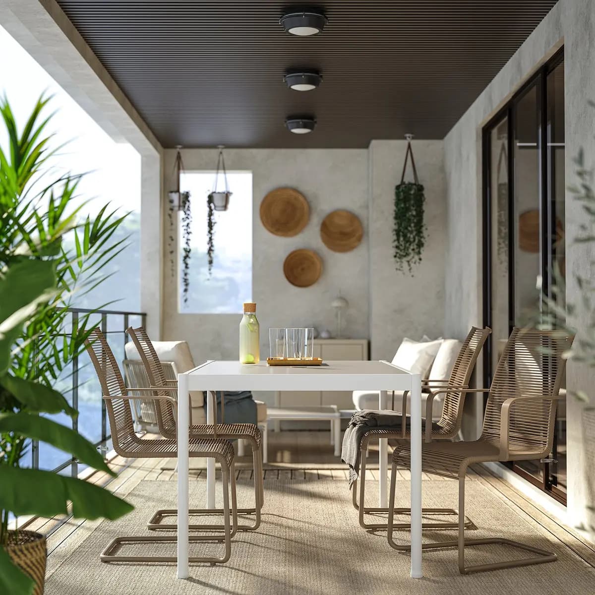 IKEA VÄSMAN Armchair, outdoor, brown [Width 21 1/4 ", Depth 23 1/4 ", Height 36 1/4 "]