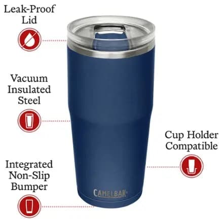 CamelBak Thrive Tumbler - 30 fl. oz. Navy [Casual, 0.85 liters, 30 fluid ounces]