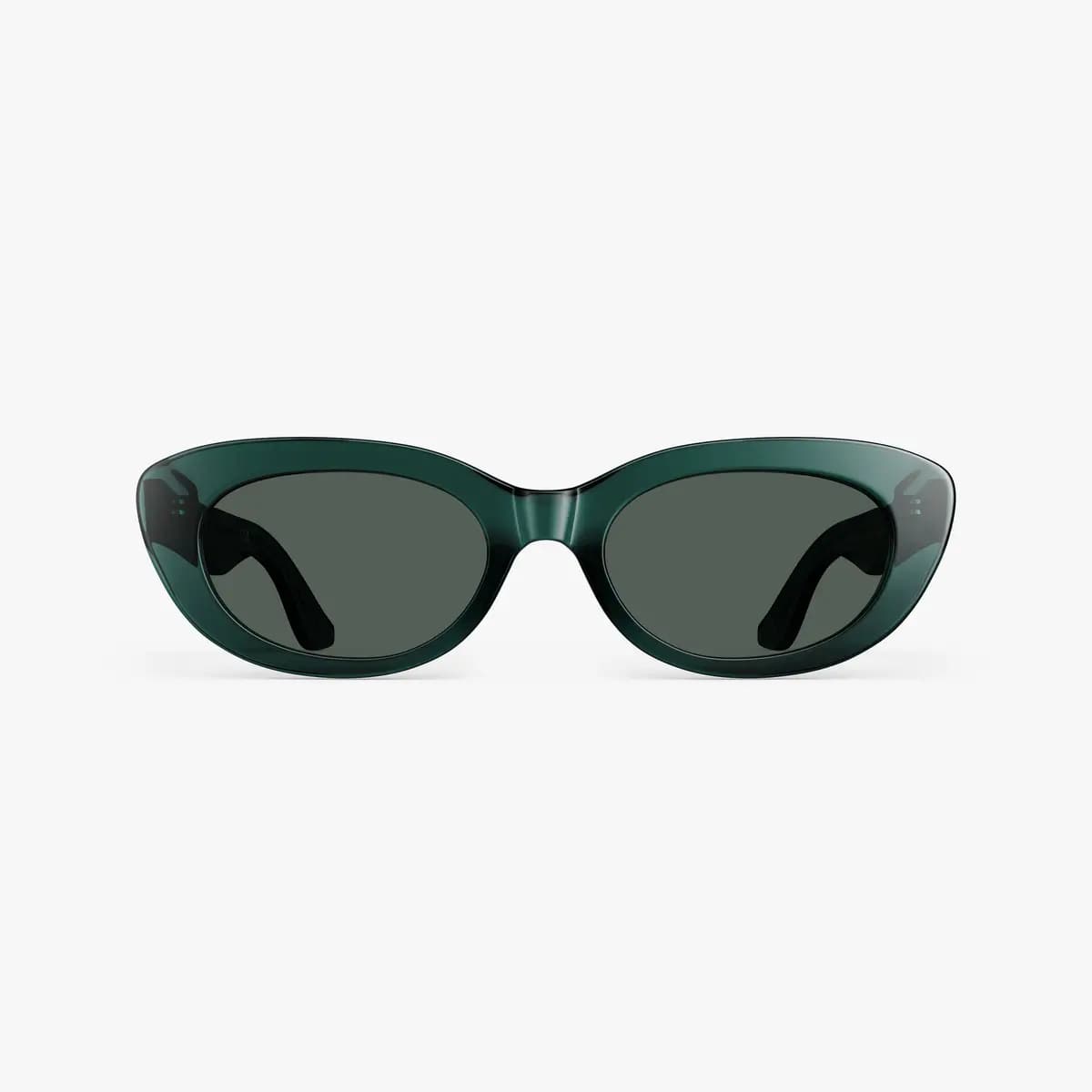 Monos Minaret Sunglasses Crystal Emerald / Grey Green Lens [Premium Mazzucchelli cellulose acetate frames, Medium, Lens colour]