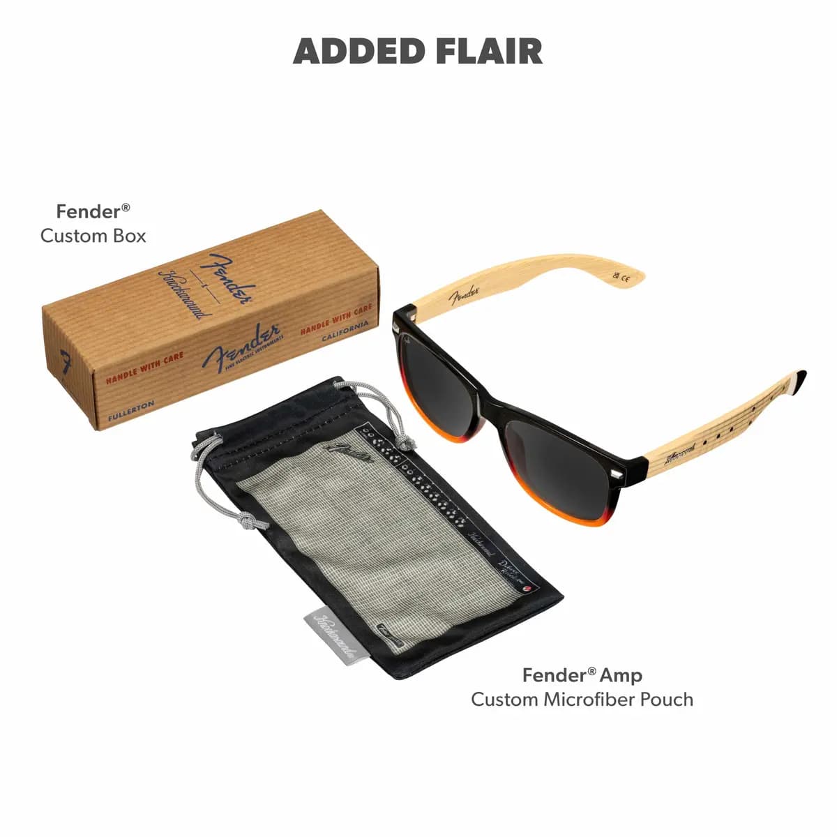 Knockaround Sunburst Stratocaster™ Fort Knocks [Polarized smoke lenses, Full UV400 eye protection, Glossy finish]