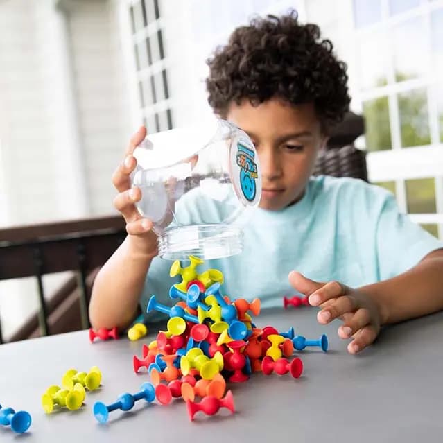 Fat Brain Toys Mini Squigz [Ages 5 to 10, A miniature version of the original Squigz, Encourages fine motor dexterity, visual-spatial skills, expressive creativity]