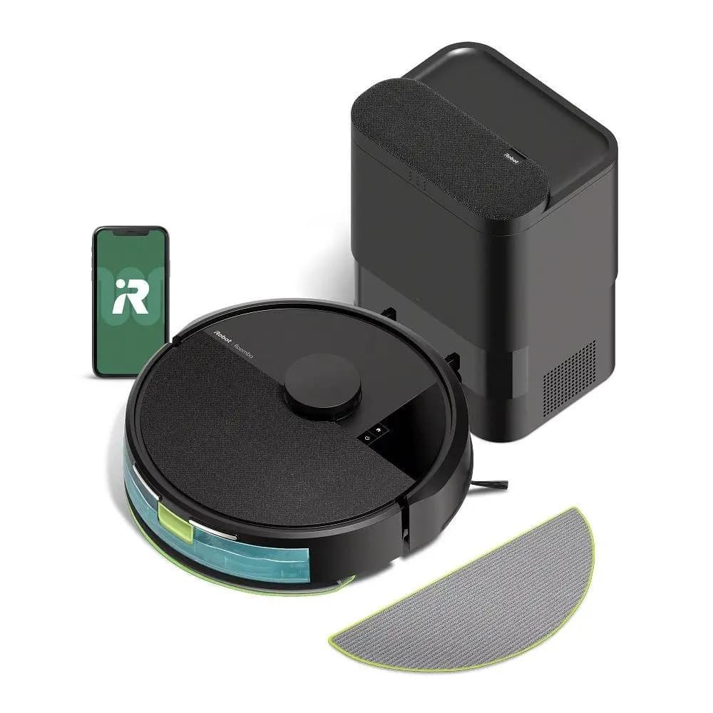 iRobot Roomba 105 Combo Robot + AutoEmpty Dock Black [13.23 (L) x 13.19 (W) x 4.09 (H), 6.45, 3000 mAh LFP]