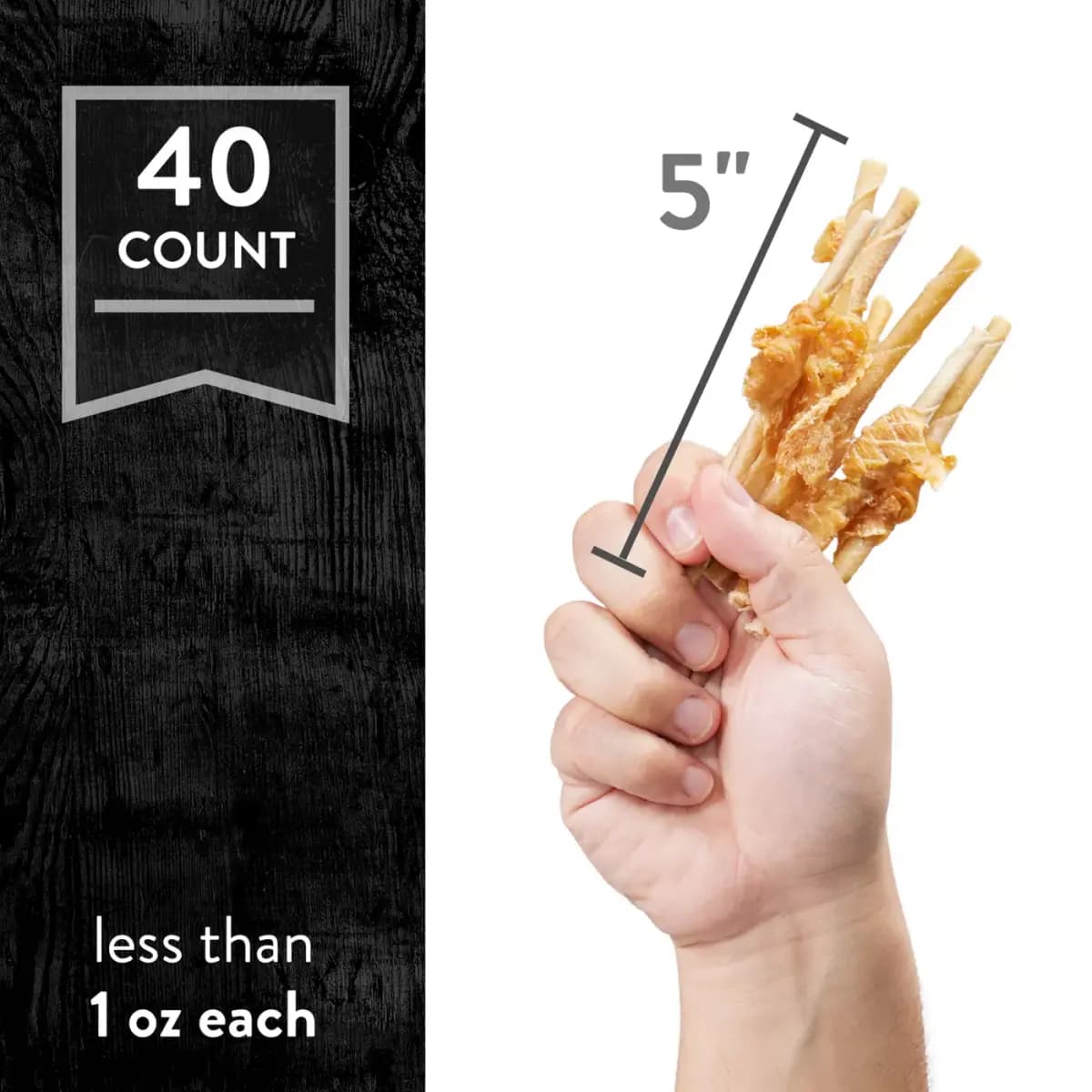 Dentley's® Gourmet 5" Retriever Sticks Dog Chew - Chicken [Key Benefits For all chewers, Item Number 5276237, Brand Dentley's, Food Type Wrapped Rawhide Stick]