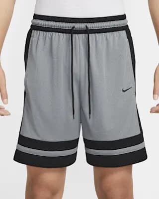 Nike Men's Dri-FIT 8" Basketball Shorts Cool Grey/Black/Cool Grey/Black [Cool Grey/Black/Cool Grey/Black, 8" inseam, Elastic waistband with drawcord]