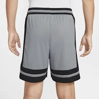 Nike Men's Dri-FIT 8" Basketball Shorts Cool Grey/Black/Cool Grey/Black [Cool Grey/Black/Cool Grey/Black, 8" inseam, Elastic waistband with drawcord]