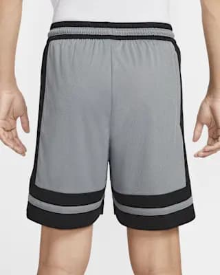 Nike Men's Dri-FIT 8" Basketball Shorts Cool Grey/Black/Cool Grey/Black [Cool Grey/Black/Cool Grey/Black, 8" inseam, Elastic waistband with drawcord]