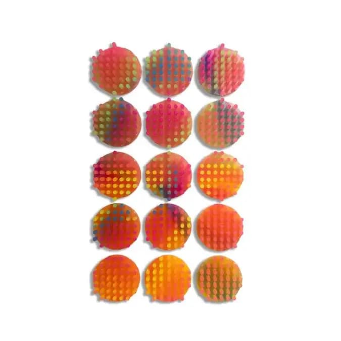 TPG Creations Silicone Zen Mini Dots Multicolor 15 pc [15 pieces, China, PG055]