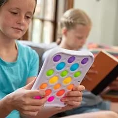 Fat Brain Toys Dimpl Pops [Ages 3 to 5, Board of 18 dimpl™ bubbles to poke and pop, Encourages fine motor skills, sensory learning, calmness]