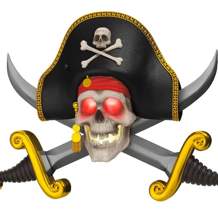 Disney Pirates of the Caribbean Collection The Talking Skull Ornament With Light and Sound [5.5 x 4 x 1.75, Plastic ornament with hanger attachm, One 2026 Hallmark Keepsake Christm