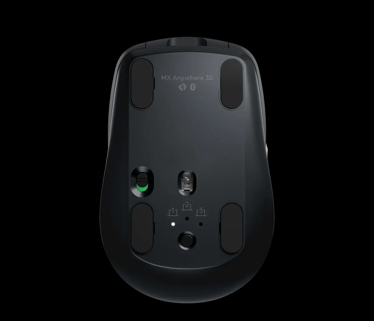 Logitech MX Anywhere 3S - Black [3.96 in (100.5 mm), 2.56 in (65 mm), 1.35 in (34.4 mm)]