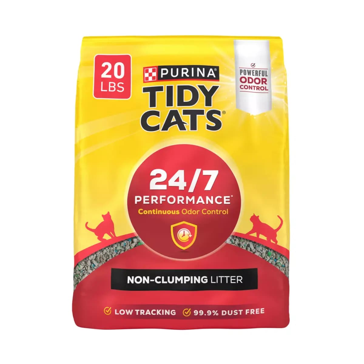 Purina® Tidy Cats® 24/7 Performance Non-Clumping Multi-Cat Clay Cat Litter - Low Dust [Features & Benefits Extended–release non–clumping cat litter, Species Cat, Brand Tidy Cats, B
