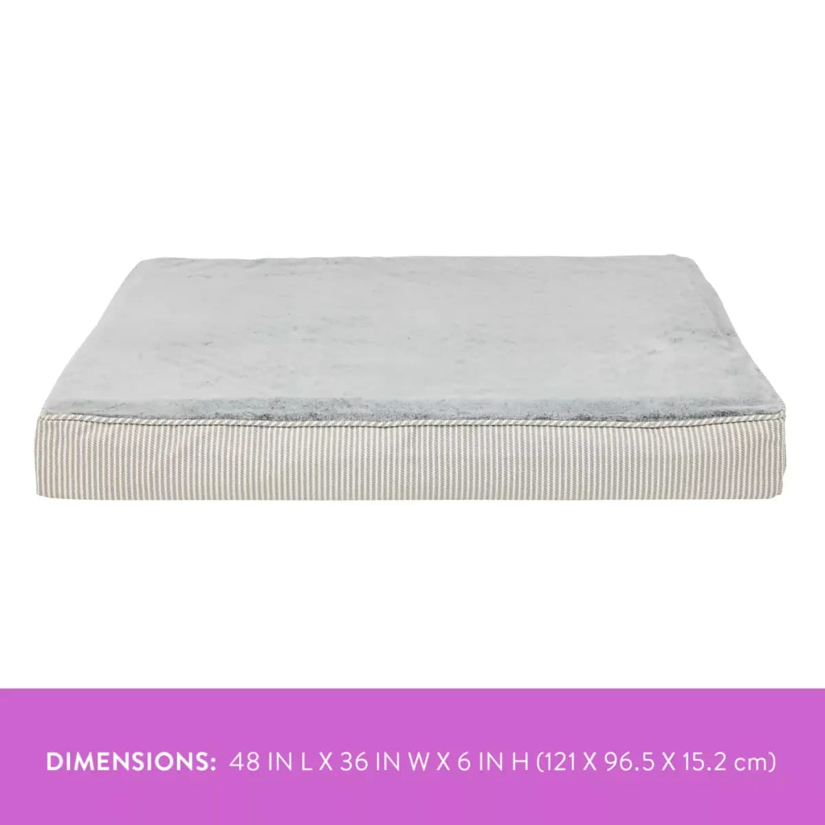 Top Paw® Orthopedic Mattress Dog Bed, Brown/Grey/Tan, Medium/Large/XLarge, 28Lx22W, 38Lx30W, 48Lx38 [Brand Top Paw®, Includes 1 Orthopedic Mattress, Color Grey, Dimensions 48 IN L
