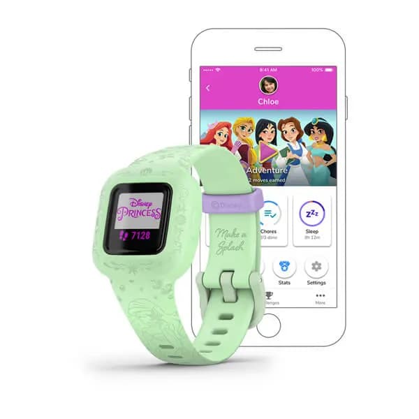 Garmin vívofit® jr. 3 Disney The Little Mermaid [0.56" x 0.56" (14.11 x 14.11 mm), 5 ATM, Up to 1 year (1 x CR2025 user-replaceable) See Details]