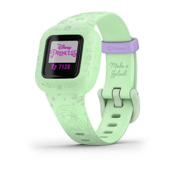 Garmin vívofit® jr. 3 Disney The Little Mermaid [0.56" x 0.56" (14.11 x 14.11 mm), 5 ATM, Up to 1 year (1 x CR2025 user-replaceable) See Details]