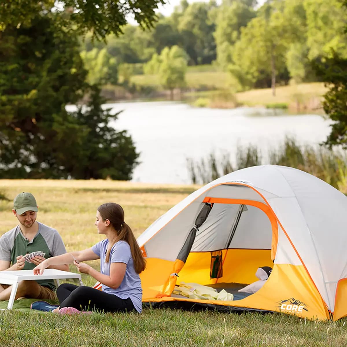 CORE CORE Equipment 3 Person Dome Tent [No, Camping, 7]