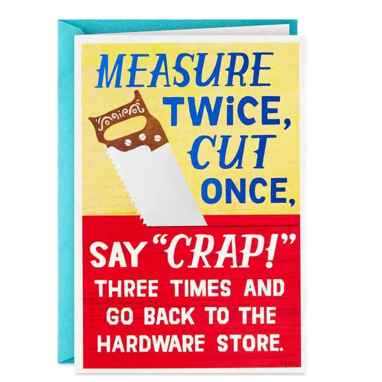 DIY Fix-It Funny Birthday Card [Dimensions 5" x 7.25", Sustainability Made with 100% recycled paper., Item number 449ZZB7981]