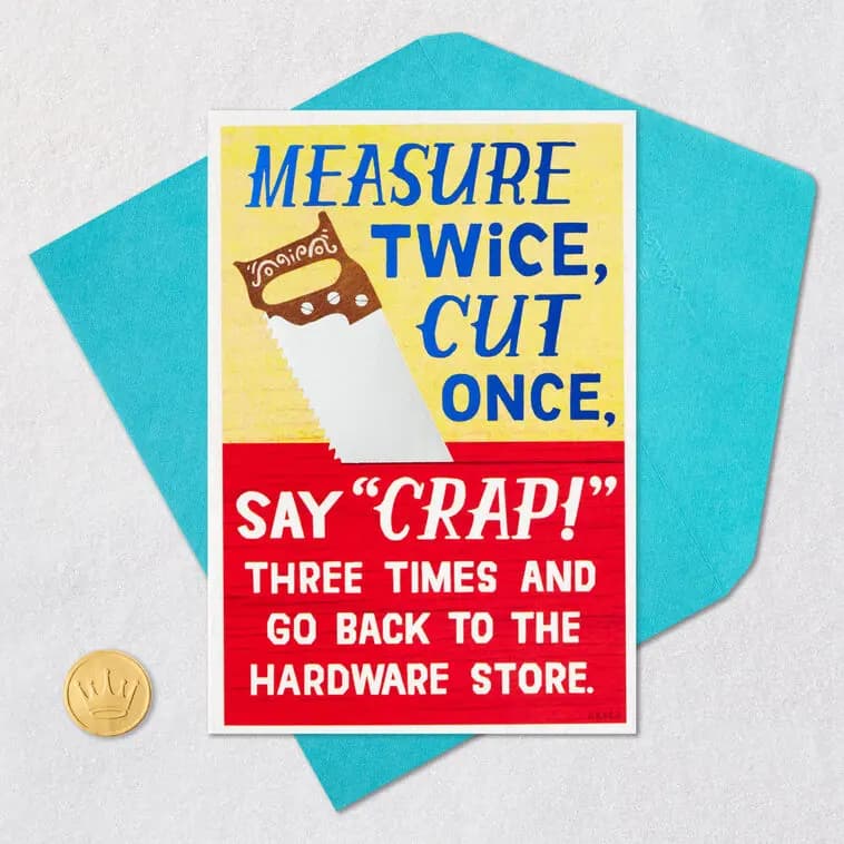 DIY Fix-It Funny Birthday Card [Dimensions 5" x 7.25", Sustainability Made with 100% recycled paper., Item number 449ZZB7981]