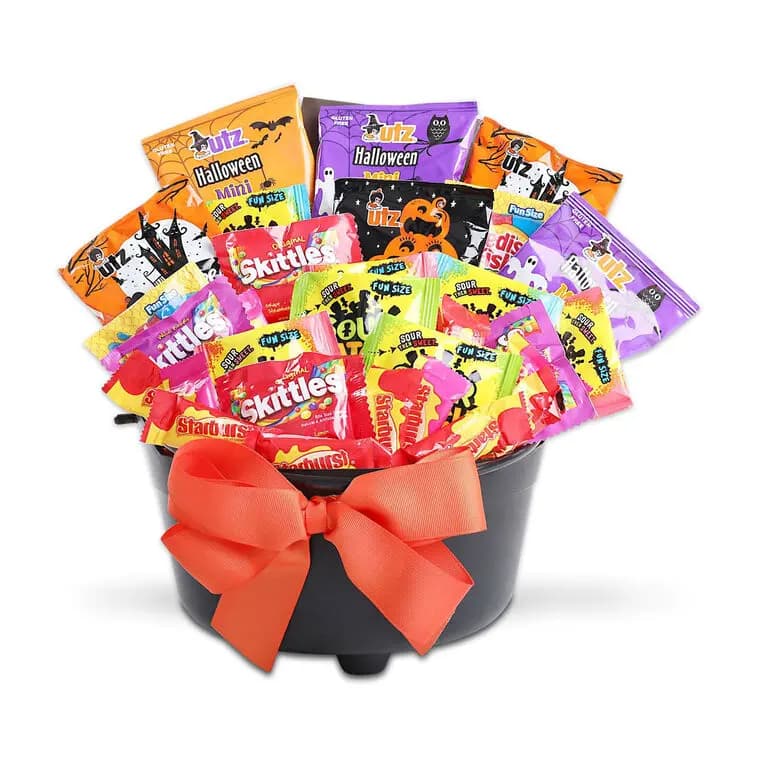 Witch's Cauldron of Treats Halloween Gift Basket [10x9x6, Plastic, Manufactured in a facility that also, 734038074466]