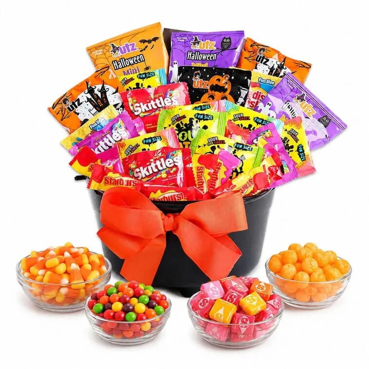 Witch's Cauldron of Treats Halloween Gift Basket [10x9x6, Plastic, Manufactured in a facility that also, 734038074466]