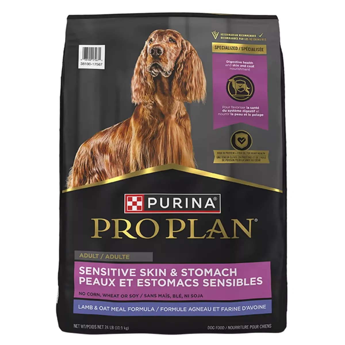 Purina Pro Plan Sensitive Skin and Sensitive Stomach Dry Dog Food Lamb and Oat Meal Formula [Species Dog, Brand Pro Plan Sensitive Skin & Stomach Formul, Food Type Kibble, Breed Si
