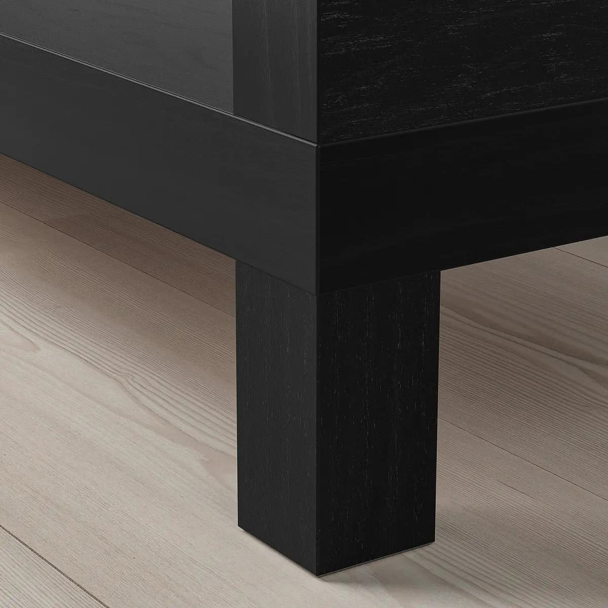 IKEA LACK TV unit, black-brown 47 1/4x13 3/4x14 1/8 " [Depth 13 3/4 ", Height 14 1/8 ", Max load/shelf 33 lb]