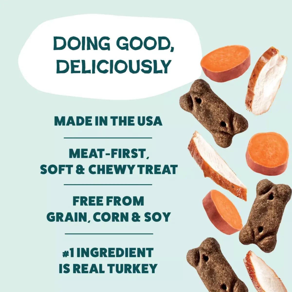 Shameless Pets Meat Me At The Feast, Soft & Meaty Dog Treats - Turkey 8 oz [Features & Benefits – #1 ingredient is Turkey: Because your, Species Dog, Brand Shameless Pets, Food Typ