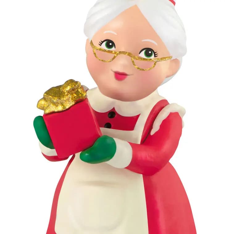 Mini Sweet Mrs. Claus Ornament, 1.5" [MINIATURE 0.75 x 1.5 x 0.75, Plastic ornament with hanger attachm, One 2026 miniature Hallmark Keepsake, Tammy Haddix]
