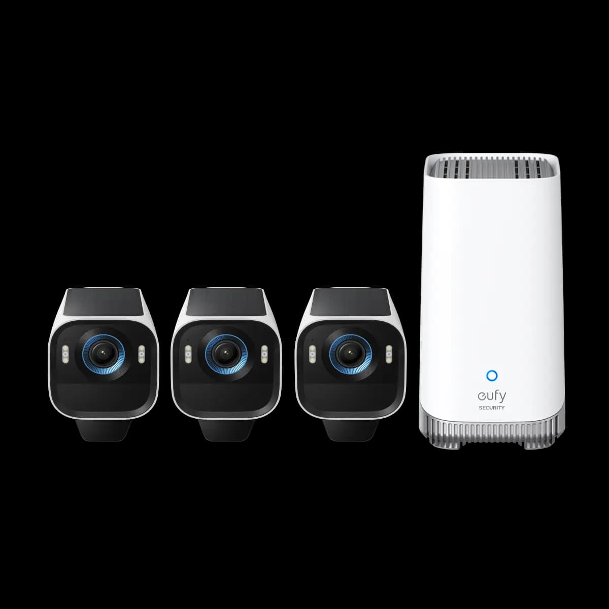 eufyCam S3 Pro 3-Cam Kit [4K(3840*2160)°, 1/1.8-inch Stacked CMOS, H.264 / H.265]