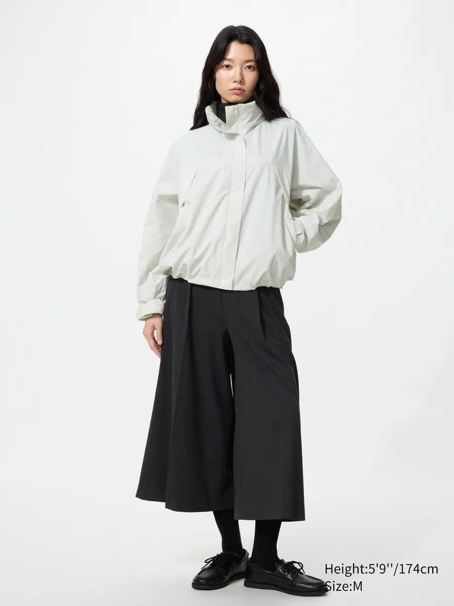 Uniqlo Windproof Stand Blouson Off White [Imported, Hand wash cold, Do not dry clean, Adjust the hem to create your own style.]