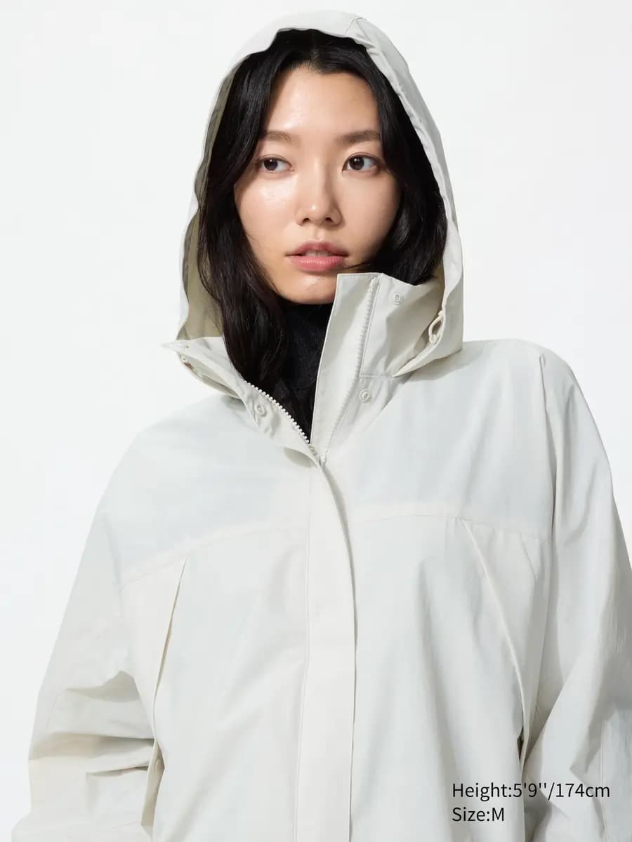Uniqlo Windproof Stand Blouson Off White [Imported, Hand wash cold, Do not dry clean, Adjust the hem to create your own style.]
