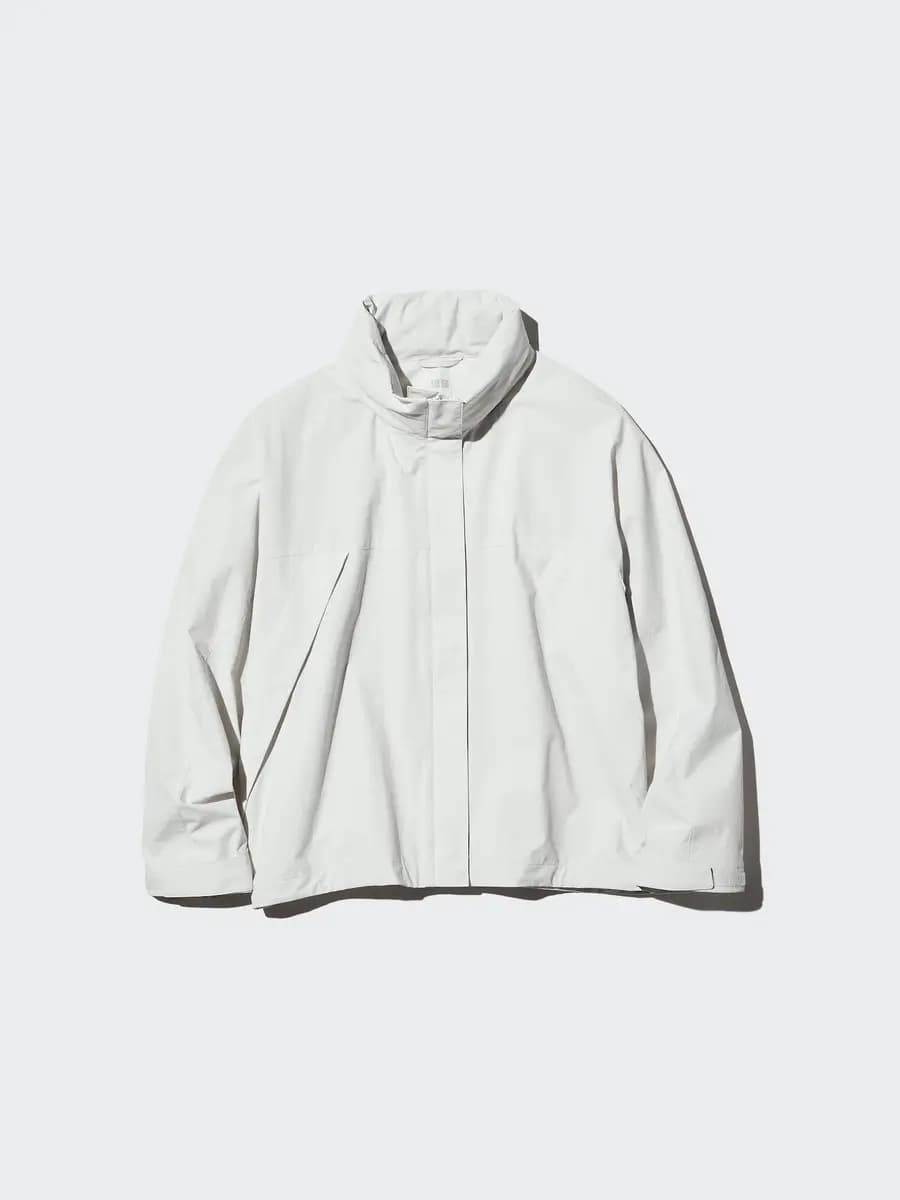 Uniqlo Windproof Stand Blouson Off White [Imported, Hand wash cold, Do not dry clean, Adjust the hem to create your own style.]
