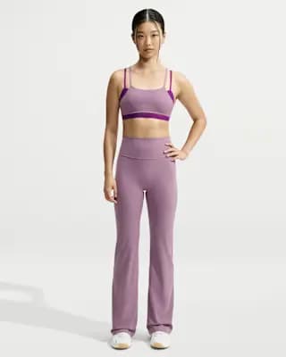 Nike Zenvy Women's Light-Support Padded Sports Bra Violet Dust/True Berry/White [Violet Dust/True Berry/White, Sewn-in pad offers subtle shaping and coverage., Machine wash]