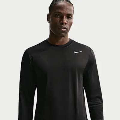 Nike Flex Men's Dri-FIT Long-Sleeve Training Top Black/Matte Silver [Black/Matte Silver, 100% polyester, Machine wash]