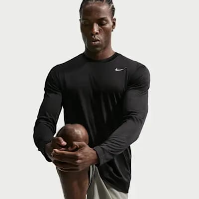 Nike Flex Men's Dri-FIT Long-Sleeve Training Top Black/Matte Silver [Black/Matte Silver, 100% polyester, Machine wash]